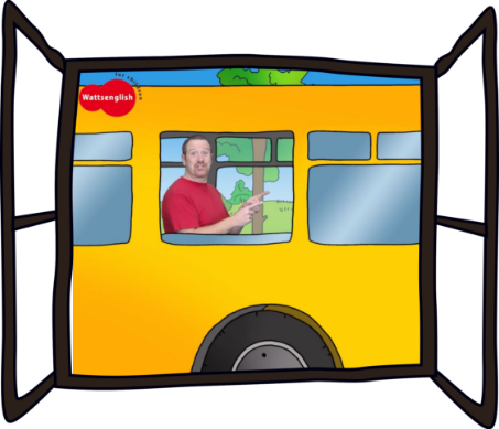 Steve in a bus